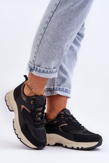 Sportschuhe mit Schnürsenkeln in der Farbe Schwarz Escape 2