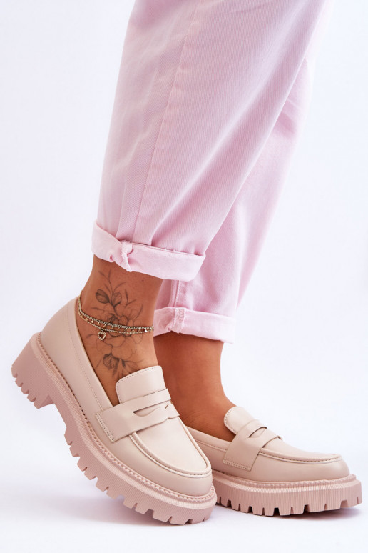 Mokassins mit massivem Plateau in... Mokassins mit massivem Plateau in...