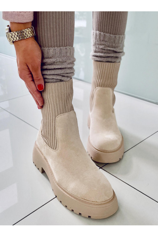 Elastische Stiefel WINTERS BEIGE