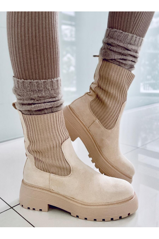 Elastische Stiefel WINTERS BEIGE