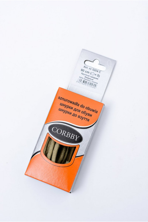 Beige runde Schnürsenkel Corbby Beige runde Schnürsenkel Corbby