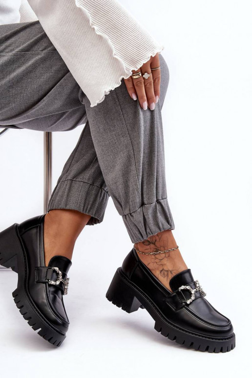 Mokassins mit breitem Absatz in... Mokassins mit breitem Absatz in...