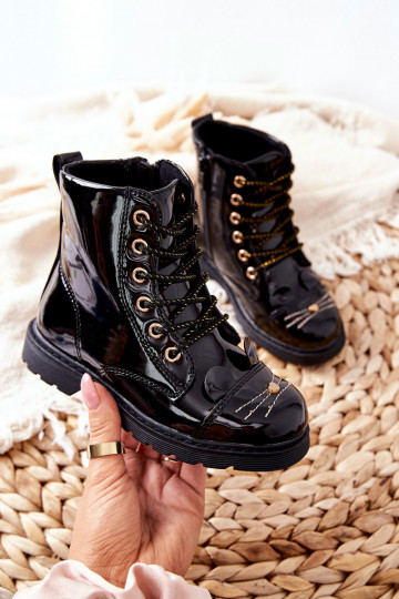 Schwarze Kinderstiefel