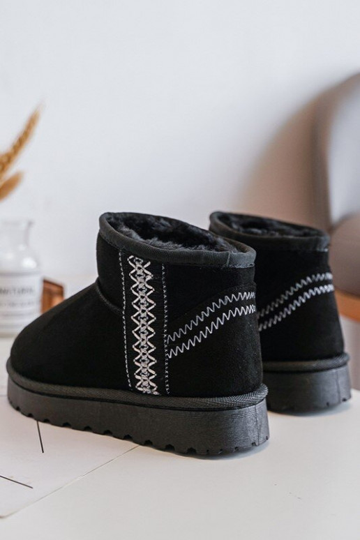 Kinder-Schneestiefel erwärmte schwarze Farbe Leonora