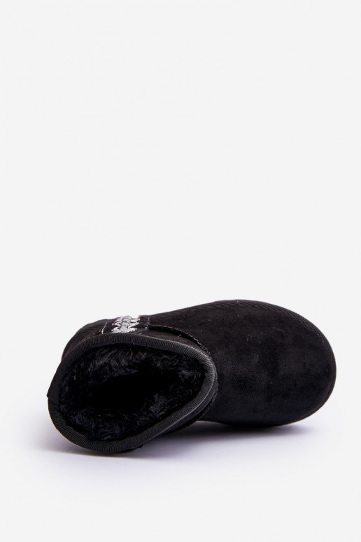 Kinder-Schneestiefel erwärmte schwarze Farbe Leonora