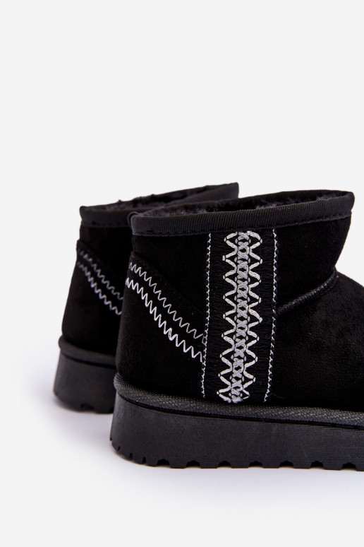 Kinder-Schneestiefel erwärmte schwarze Farbe Leonora