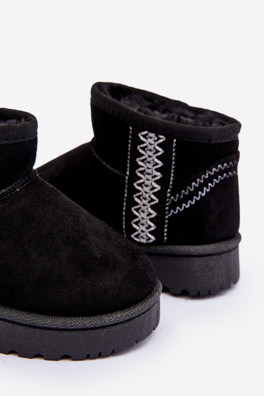 Kinder-Schneestiefel erwärmte schwarze Farbe Leonora
