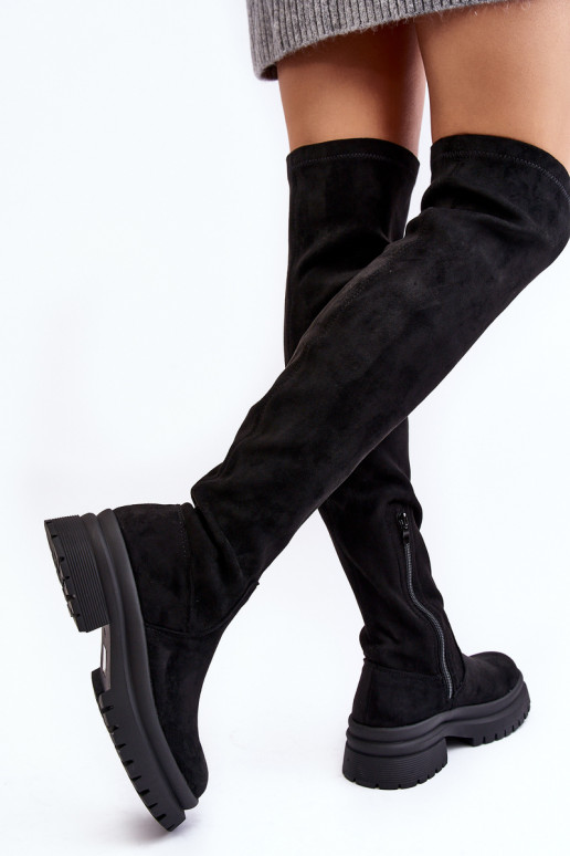 Overknee-Stiefel mit breitem Absatz... Overknee-Stiefel mit breitem Absatz...