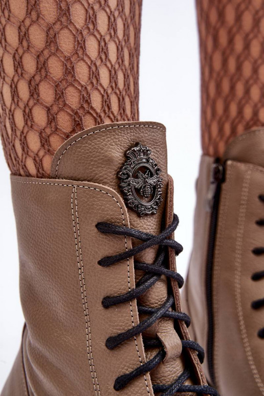 Beheizte Stiefel braun Farbe Rehin