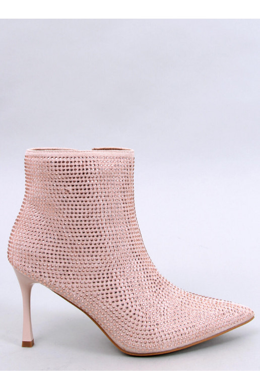 Stiefel mit dünnem Absatz und Kristallen DEMISH CHAMPAGNE