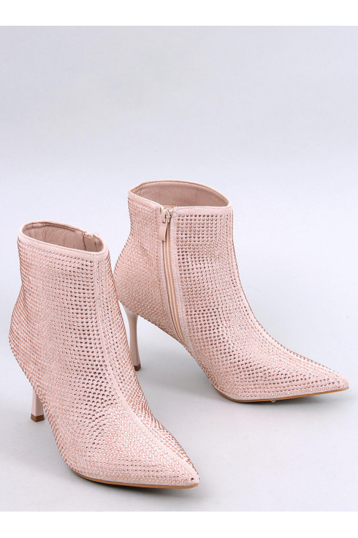 Stiefel mit dünnem Absatz und Kristallen DEMISH CHAMPAGNE