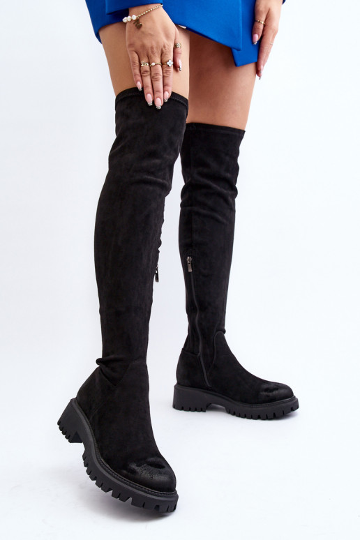 Overknee-Stiefel mit breitem Absatz... Overknee-Stiefel mit breitem Absatz...