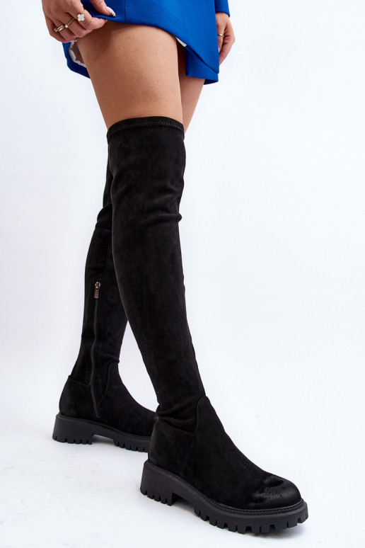 Overknee-Stiefel mit breitem Absatz... Overknee-Stiefel mit breitem Absatz...