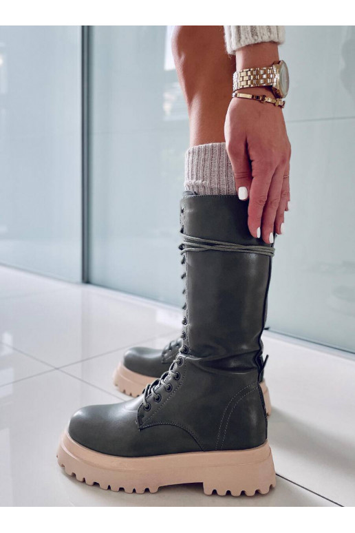 Lange Stiefel mit Schnürsenkeln ZONA...