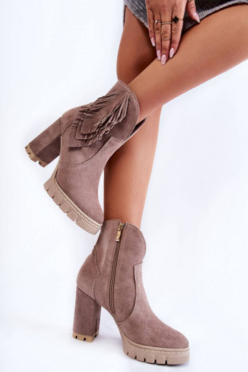 Wildlederschuhe mit Plateau...