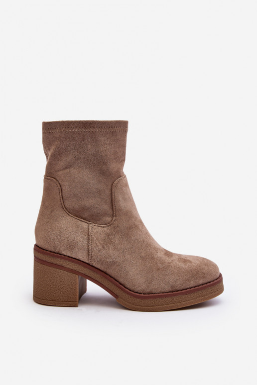 Stiefel mit Absätzen beige Farbe Argastis