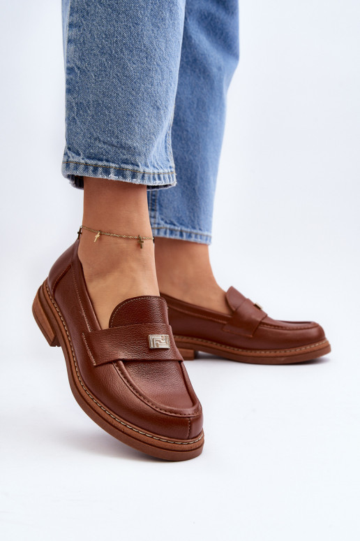 Braune Mokassins für Damen