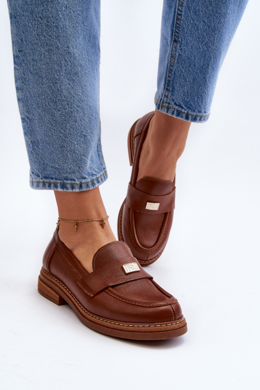 Braune Mokassins für Damen