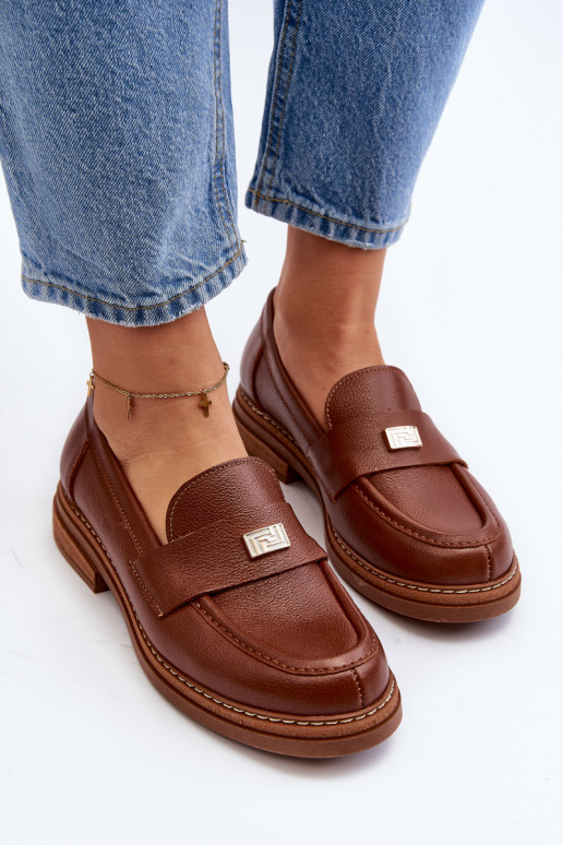 Braune Mokassins für Damen