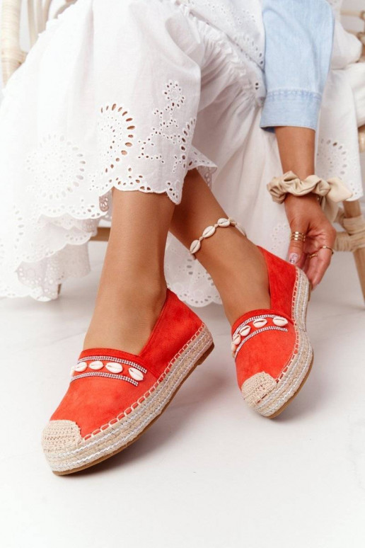 Plateau-Espadrilles mit Muscheln... Plateau-Espadrilles mit Muscheln...