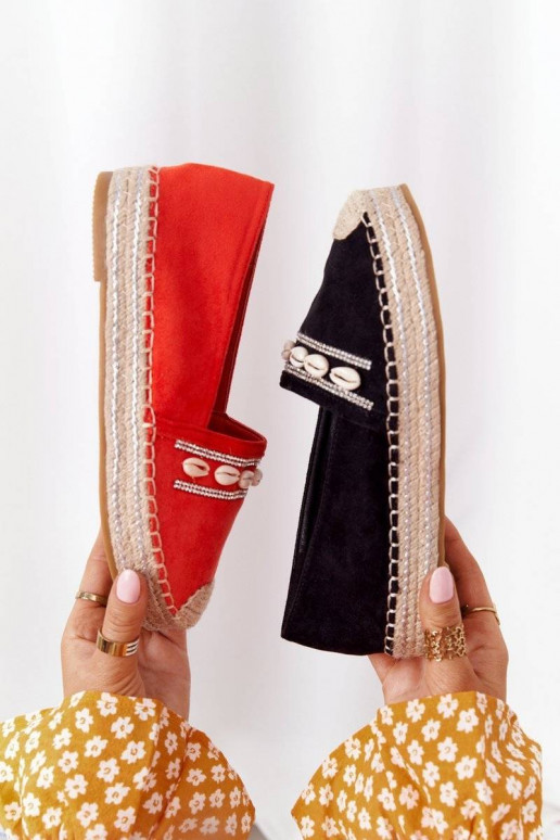 Plateau-Espadrilles mit Muscheln... Plateau-Espadrilles mit Muscheln...