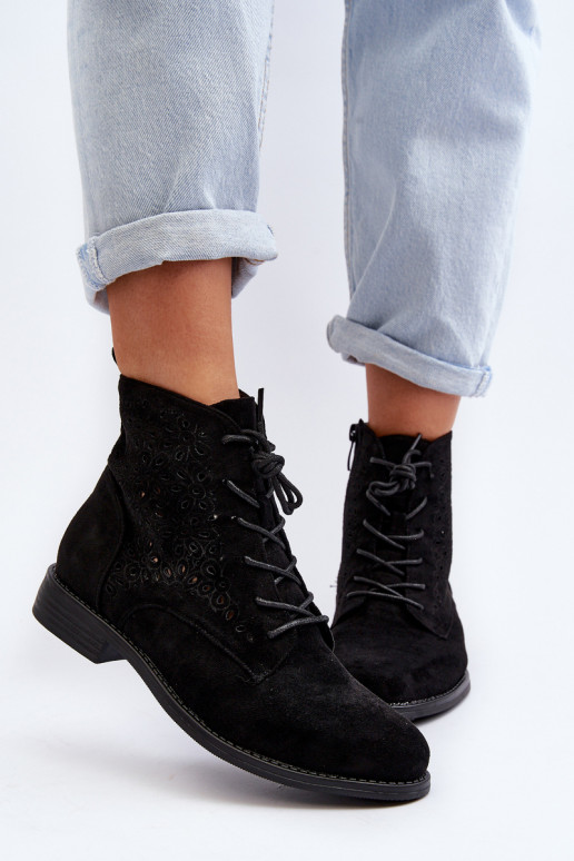 S.Barski Schwarze Stiefel mit Mustern S.Barski Schwarze Stiefel mit Mustern