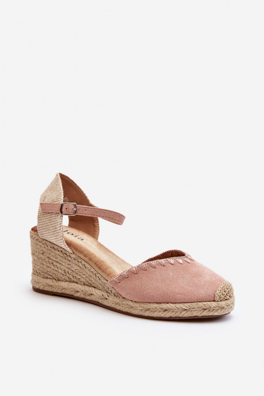 Wildleder-Sandale Espadrilles rosa... Wildleder-Sandale Espadrilles rosa...