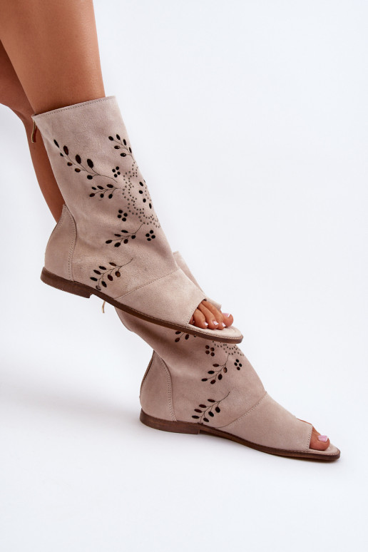 Zazoo Wildledersandalen mit beigem...