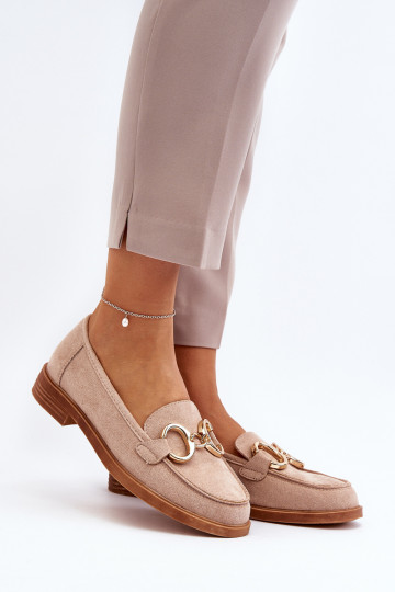 Elegante Wildledermokassins mit Ornamenten in Beige von Echonesa 2