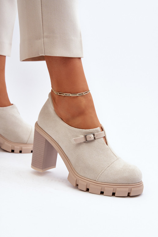 Elfenbeinfarbene Tauina-Schuhe mit... Elfenbeinfarbene Tauina-Schuhe mit...