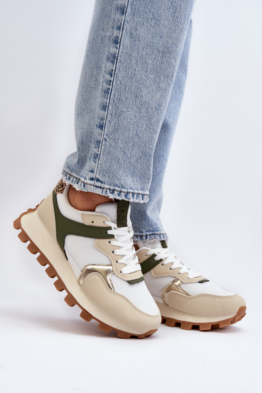 Sneakers Modell Schuhe Sand - grüne... Sneakers Modell Schuhe Sand - grüne...