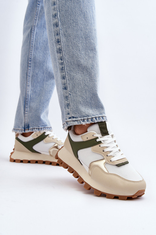 Sneakers Modell Schuhe Sand - grüne Farbe Ralita