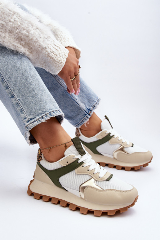 Sneakers Modell Schuhe Sand - grüne Farbe Ralita