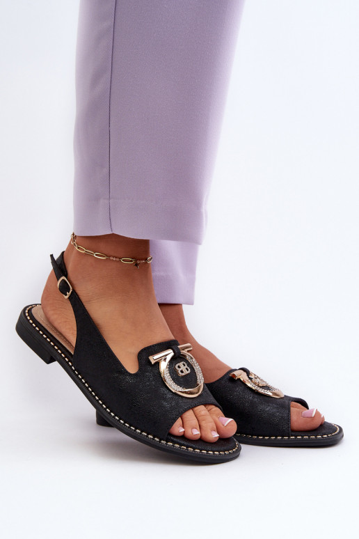 Elegante Damensandalen mit goldenen... Elegante Damensandalen mit goldenen...