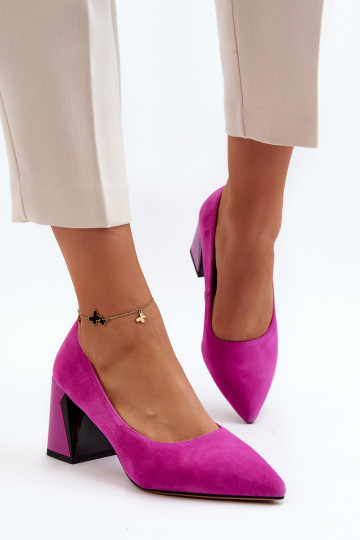 Wildlederschuhe mit rosa...
