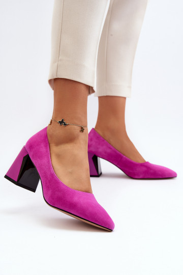Wildlederschuhe mit rosa... 2