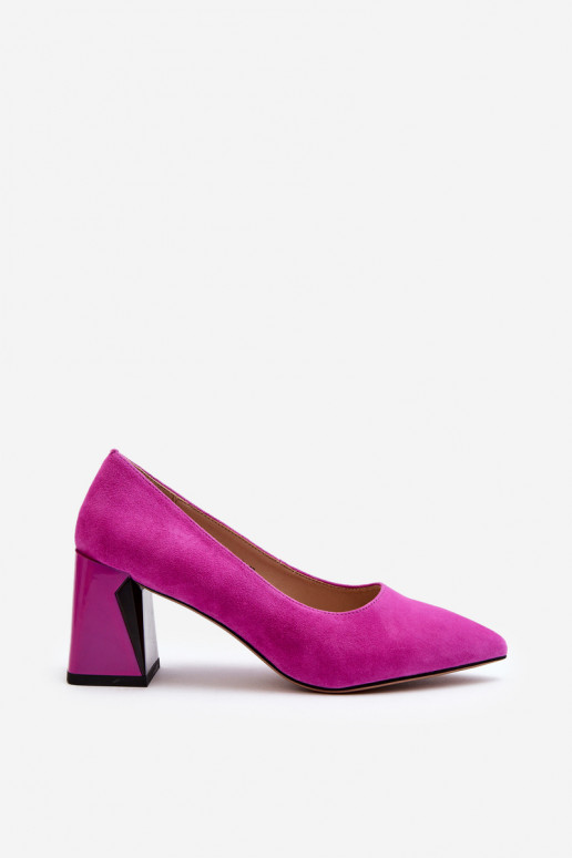 Wildlederschuhe mit rosa Absätzen Alessyndra
