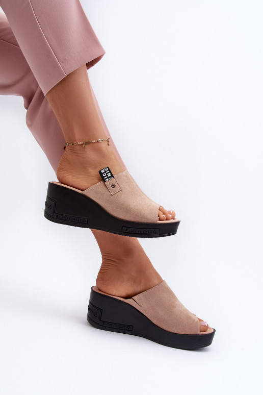 Damenhausschuhe beige Vleni Damenhausschuhe beige Vleni