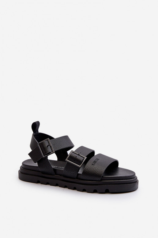 Damen schwarze Sandalen aus...