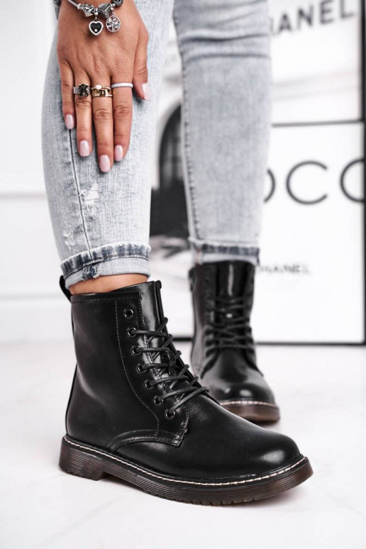Schwarze Marita-Stiefel für Damen Schwarze Marita-Stiefel für Damen