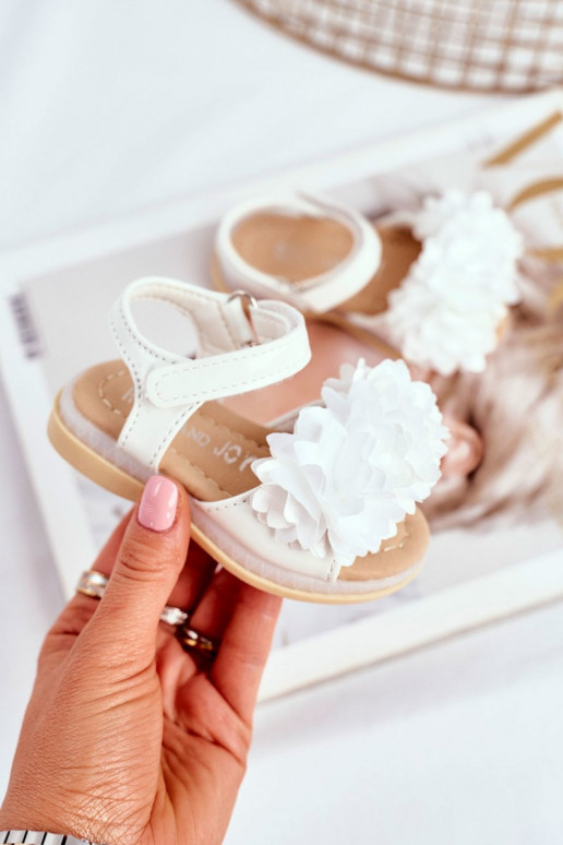 Sandalen für Kinder mit Blumen in Weiß Sandalen für Kinder mit Blumen in Weiß