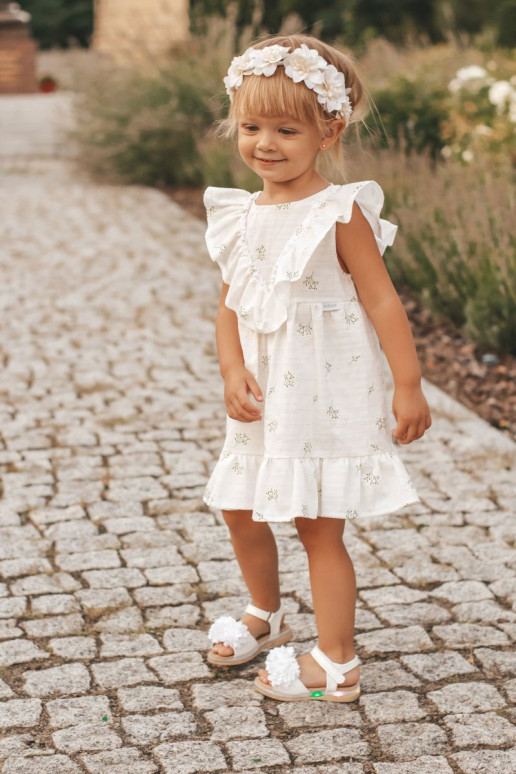Sandalen für Kinder mit Blumen in Weiß Sandalen für Kinder mit Blumen in Weiß