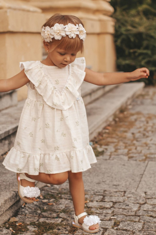 Sandalen für Kinder mit Blumen in Weiß Sandalen für Kinder mit Blumen in Weiß