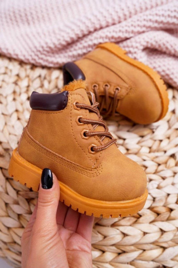 Warme braune Kinderstiefel