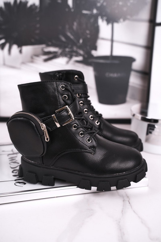 Warme Kinderschuhe in schwarzer Farbe Warme Kinderschuhe in schwarzer Farbe