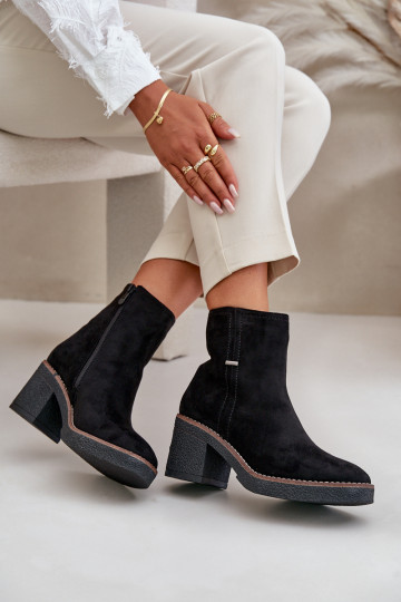 Stiefel mit Heizung im Inneren aus Öko-INildlederoZue schZuarze Farbe Arkesia