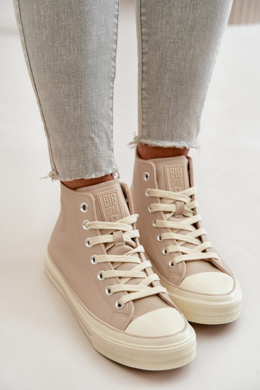 Freizeitschuhe sich Zuarm laufen aus Öko-Leder Beige Big Star OO274934 Freizeitschuhe sich Zuarm laufen aus Öko-Leder Beige Big Star OO274934