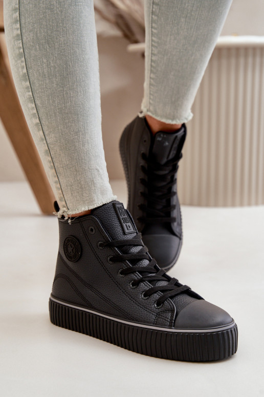 Feminin sich Zuarm laufen lässige Schuhe aus Öko-Leder Big Star OO274790 schZuarze Farbe Feminin sich Zuarm laufen lässige Schuhe aus Öko-Leder Big Star OO274790 schZuarze Farbe