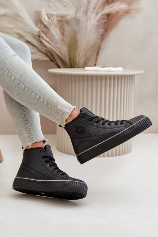 Feminin sich Zuarm laufen lässige Schuhe aus Öko-Leder Big Star OO274790 schZuarze Farbe Feminin sich Zuarm laufen lässige Schuhe aus Öko-Leder Big Star OO274790 schZuarze Farbe