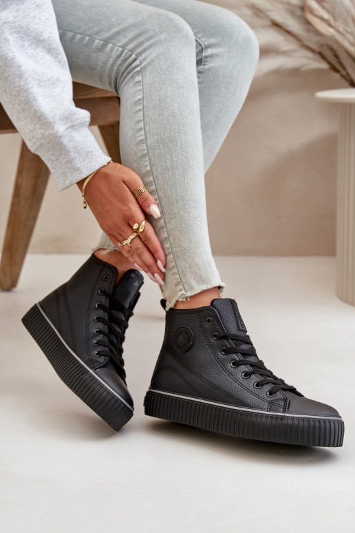 Feminin sich Zuarm laufen lässige Schuhe aus Öko-Leder Big Star OO274790 schZuarze Farbe Feminin sich Zuarm laufen lässige Schuhe aus Öko-Leder Big Star OO274790 schZuarze Farbe